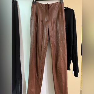 Express brown leather pants